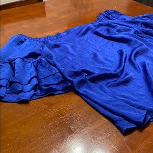 Silky Bell Sleeve Off The Shoulder Top